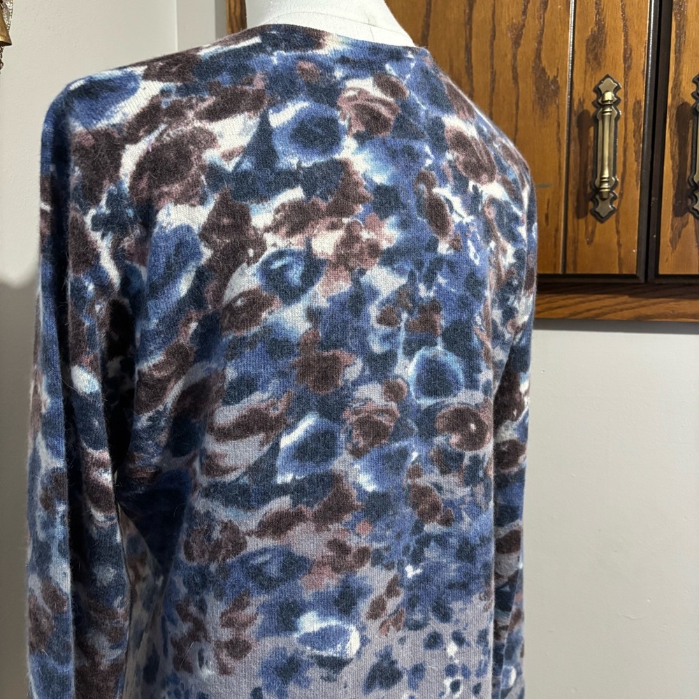 Vintage Lambs Wool Rabbit Hair V Neck Cardigan Size Large Button Up Sweater - Picture 5 of 11